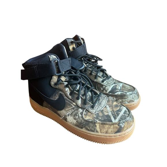 Realtree x Air Force 1 High Brown Camo-AO2410-001. Size:8 - Picture 1 of 7